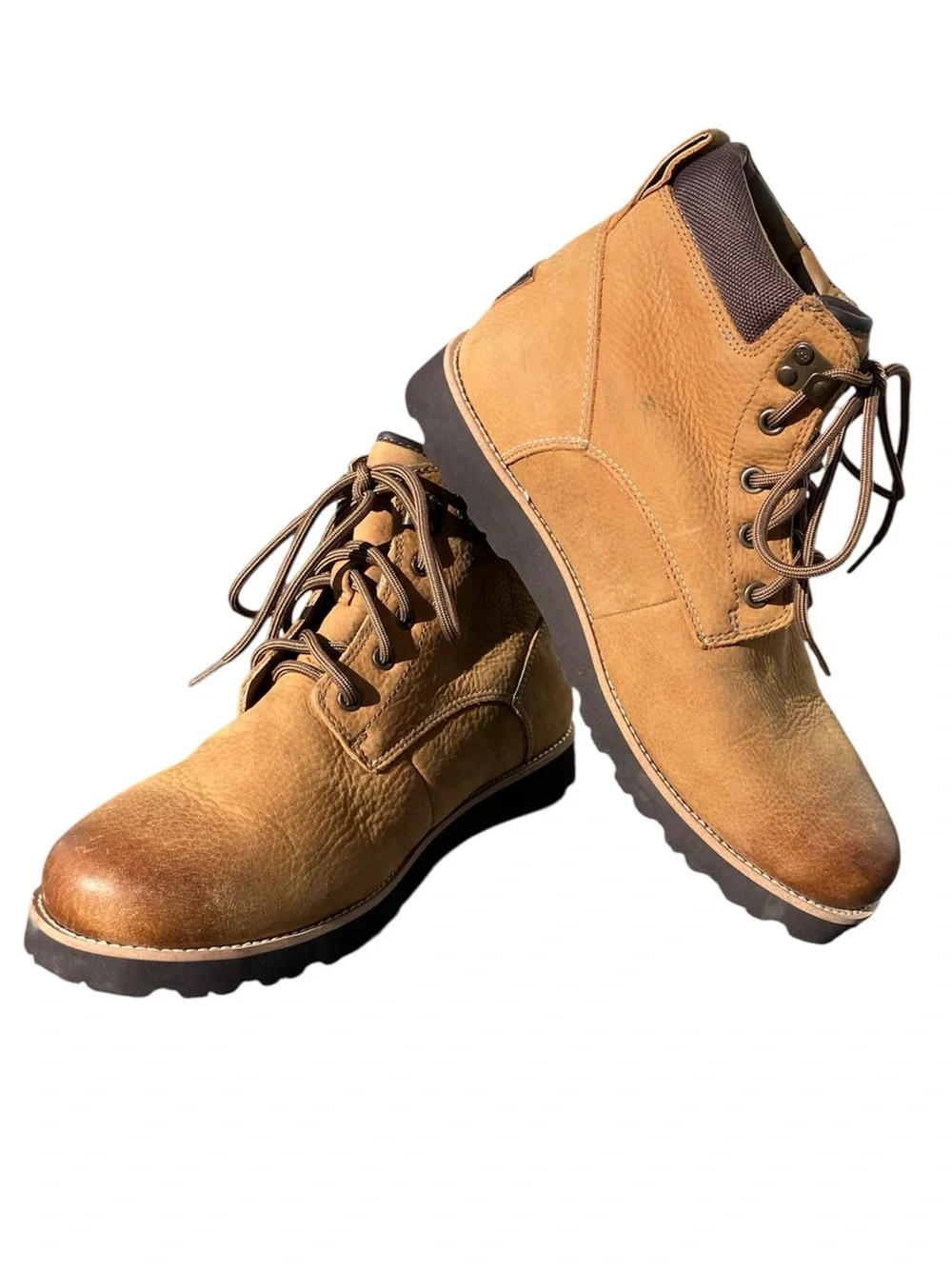 UGG Seton TL Boots Mens Chukka Lace Fleece Shearling Tan Leather Chestnut 9.5